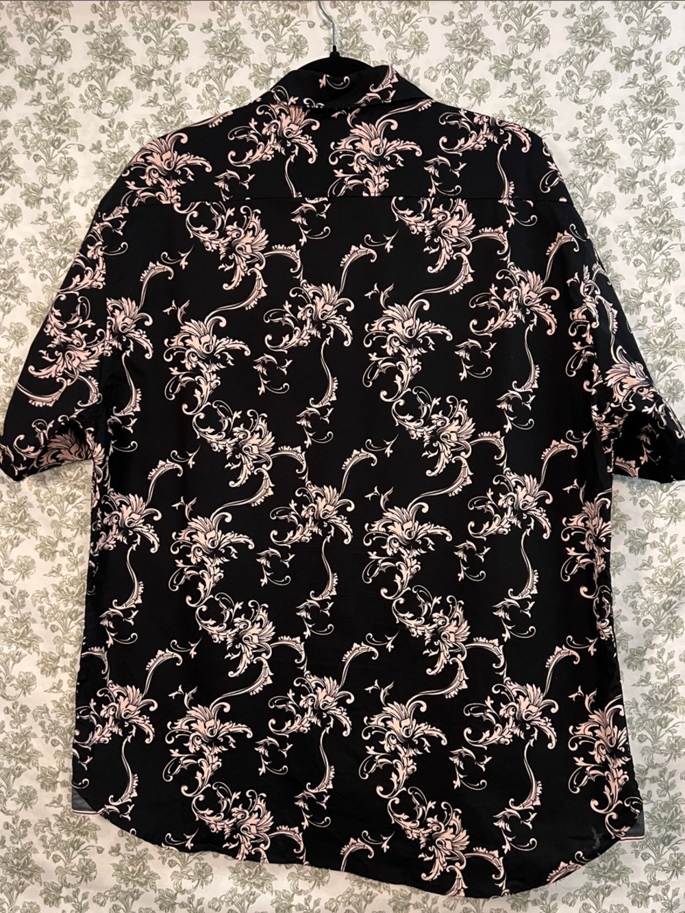 Sunrise Kingdom Men's Vintage Design Baroque Short Sleeve Button Down Shirt XL - Picture 3 of 10